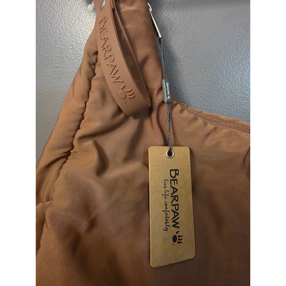 Bearpaw Puffer Hobo Bag Tan Brown Quilted Padded Shoulder Bag NWT - Picture 3 of 9